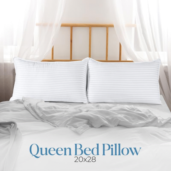 Utopia Bedding Pillows for Bed, Hotel Pillows In Queen & King Size - Pillows Set of 2, White , for Back, Stomach & Side Sleepers hotel pillow